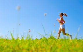 athletic woman running